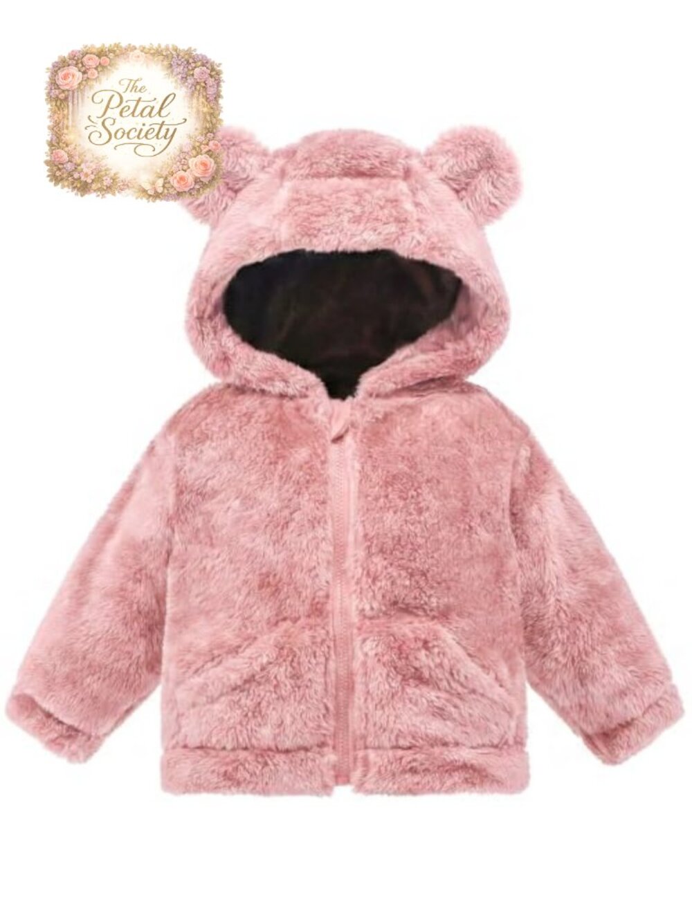 Toddler Fleece Jacket Sherpa Hoodie Baby Zip Up Bear Ear Winter Coat